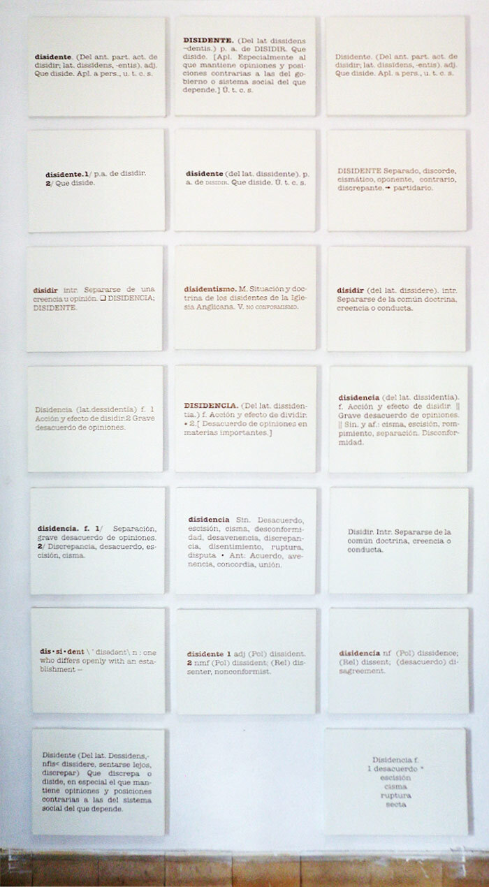 El peso de las palabras - Serie Arte escatológico, 2009.